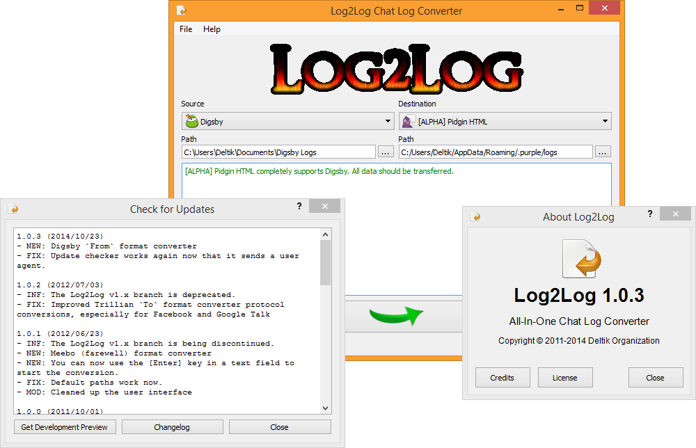 Log2Log v1.0.3 on Windows 8.1